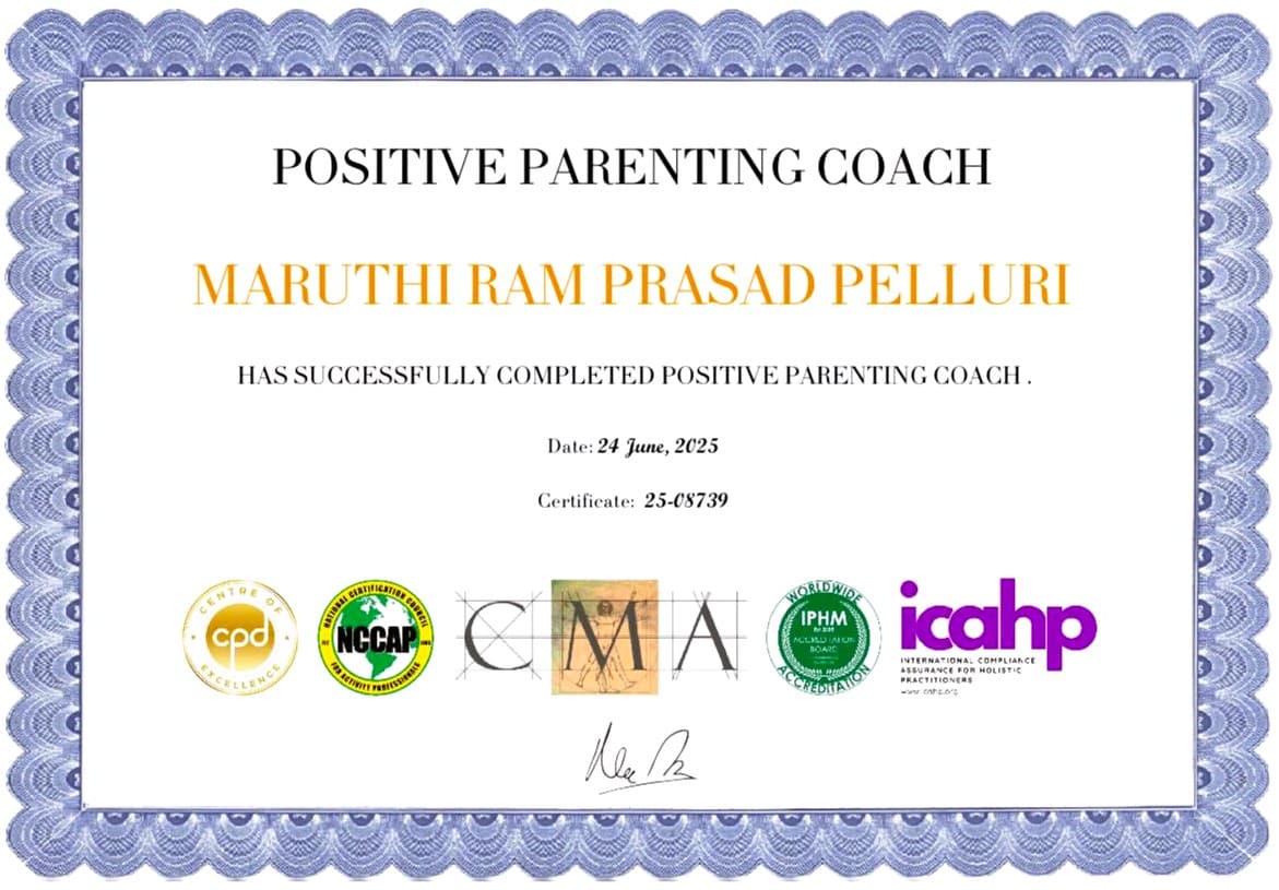 Accreditation Certificate — Maruthi Ram Prasad Pelluri